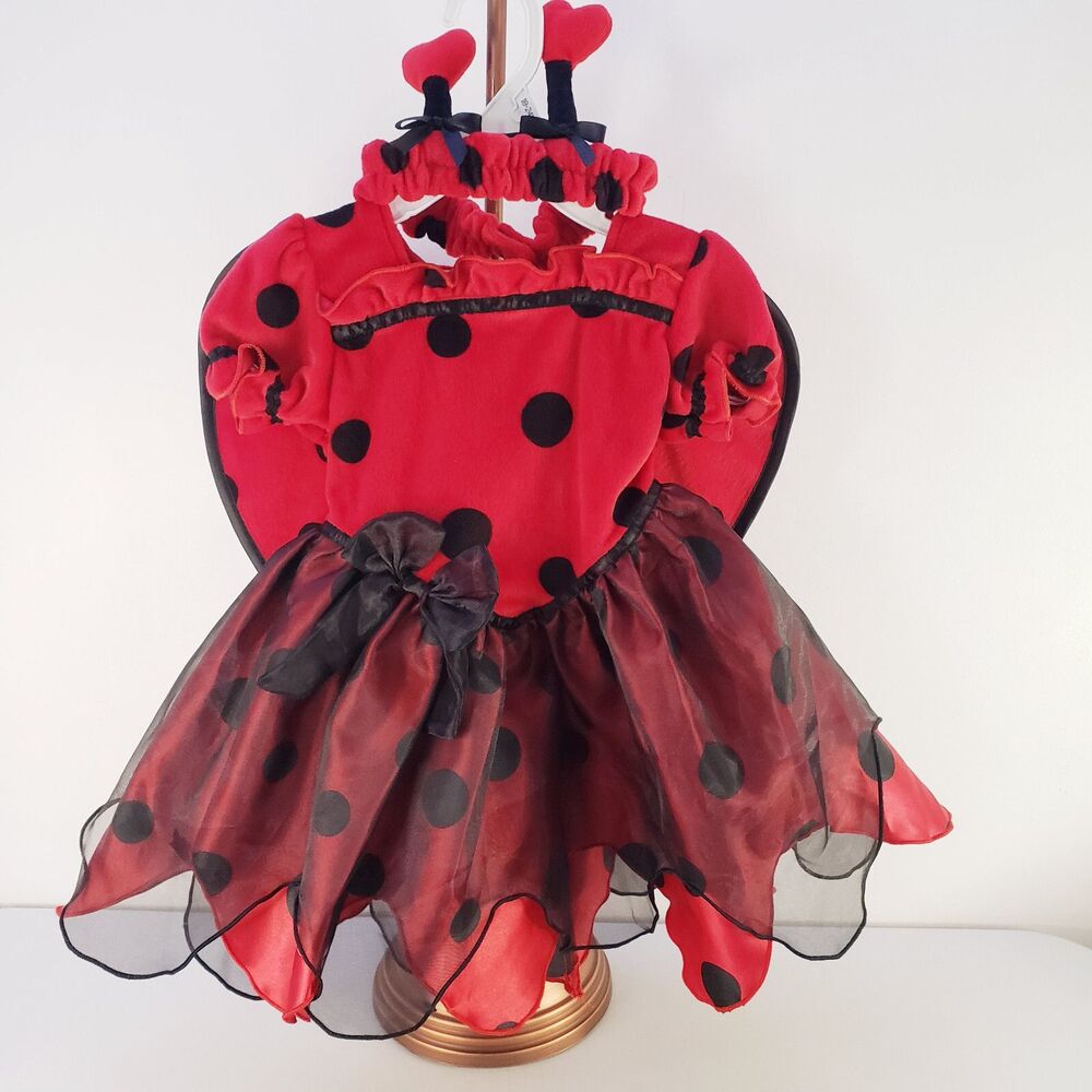 Koala Kids Lady Bug Infant Baby Halloween Costume Dress Headband 18-24 Months